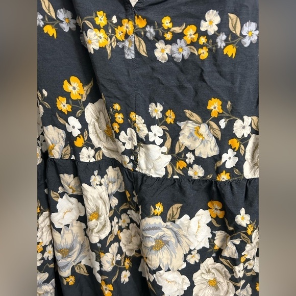 Old Navy Women's Shift Dress Floral Gray Yellow Bell Sleeves Size XXL - Picture 3 of 5